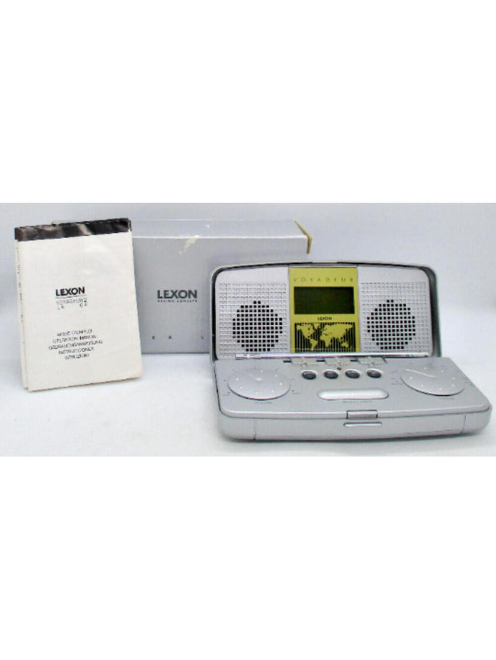 New Lexon Silver LA 04 VOYAGEUR 2 Alarm Clock Radio 1990s Cyber Line Design